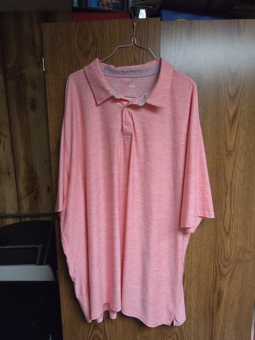 Alex Vando Men's Pink Performance Polo Shirt